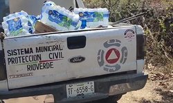 Municipio de Rioverde envía apoyo a combatientes del incendio forestal del Pescadito