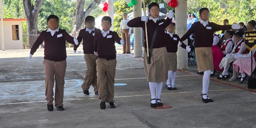 Celebran Muestra de Escoltas en la Primaria Coronel José Castillo de Santa Catarina