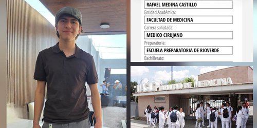 Rafael Medina Castillo, egresado de la Preparatoria Rioverde, logra primer lugar en Medicina UASLP