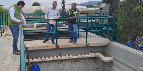 Supervisa CEA avance de la rehabilitación de planta tratadora de aguas en Moctezuma