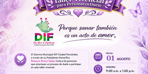DIF de Ciudad Fernández ofrecerá taller gratuito para personas en duelo